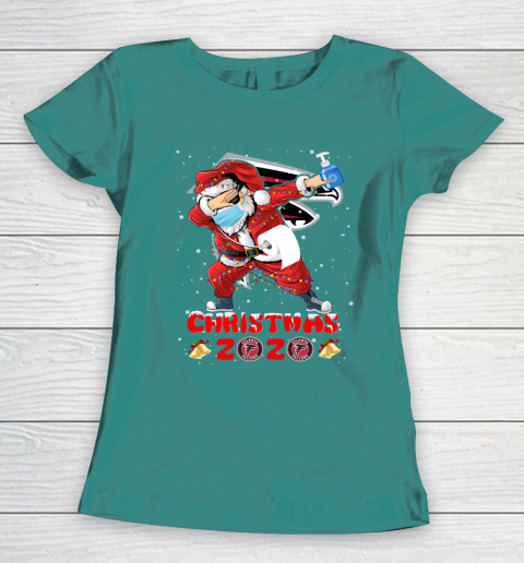 Atlanta Falcons Funny Santa Claus Dabbing Christmas 2020 NFL Women's T-Shirt 10