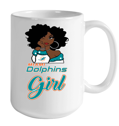 Miami Dolphins Girl NFL Color Changing Mug 15oz 2