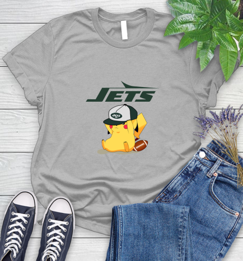 NFL Pikachu Football Sports New York Jets Women's T-Shirt 5