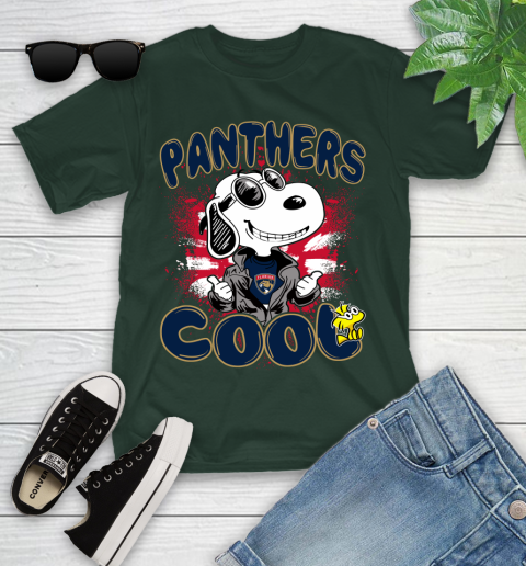 NHL Hockey Florida Panthers Cool Snoopy Shirt Youth T-Shirt 4
