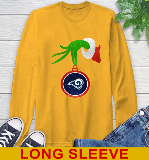 Los Angeles Rams Grinch Merry Christmas NFL Football Long Sleeve T-Shirt 3
