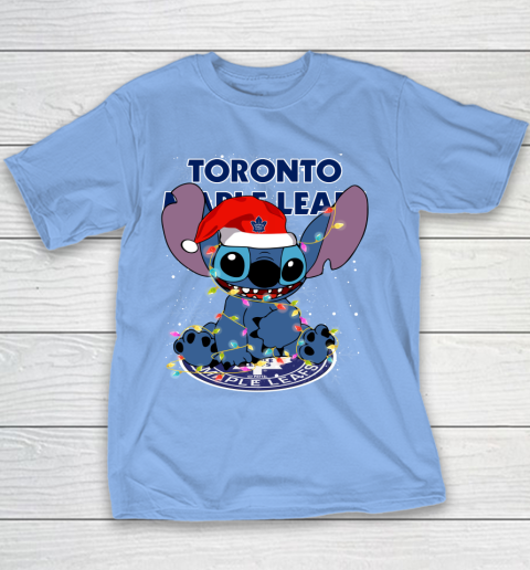 Toronto Maple Leafs NHL Hockey noel stitch Christmas Youth T-Shirt 7