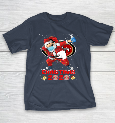 San Francisco 49ers Funny Santa Claus Dabbing Christmas 2020 NFL T-Shirt 3