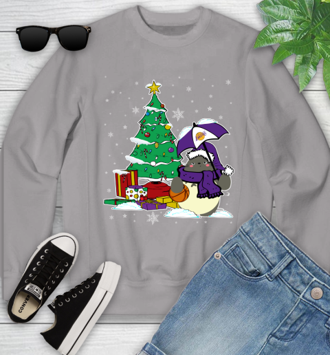 Los Angeles Lakers NBA Basketball Cute Tonari No Totoro Christmas Sports (1) Youth Sweatshirt 3