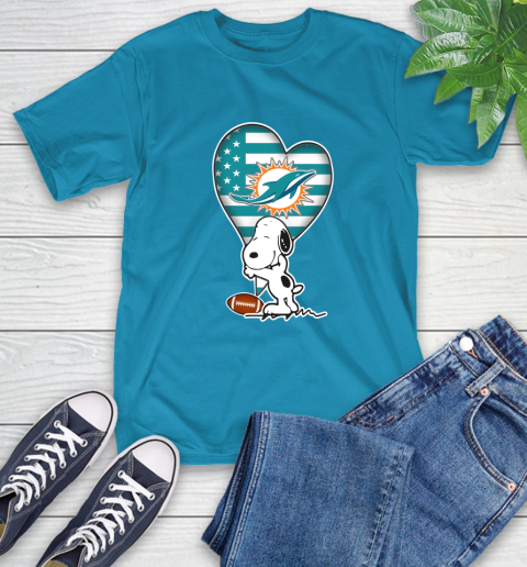 Miami Dolphins NFL Football The Peanuts Movie Adorable Snoopy T-Shirt 8