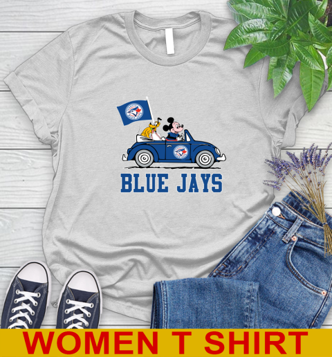 MLB Baseball Toronto Blue Jays Pluto Mickey Driving Disney Shirt Women's T-Shirt