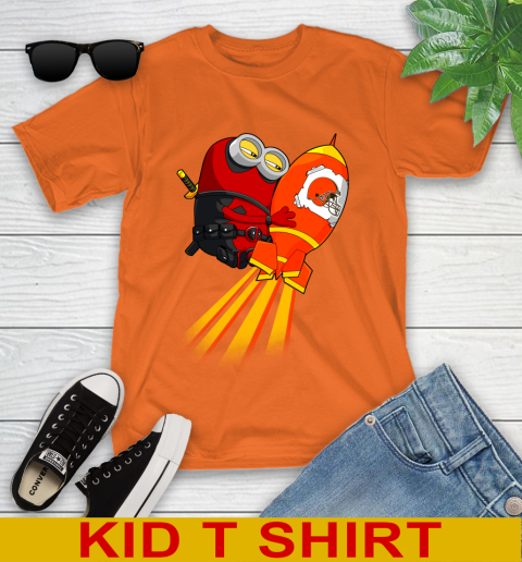NFL Football Cleveland Browns Deadpool Minion Marvel Shirt Youth T-Shirt 9 NFL Football Cleveland Browns Deadpool Minion Marvel Shirt Youth T-Shirt - Image 9