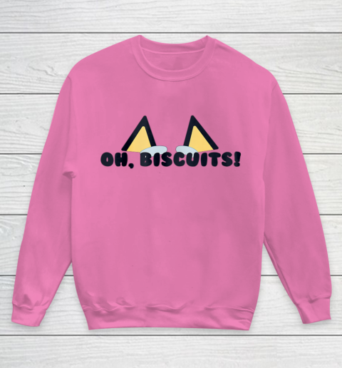 Bluey Oh Biscuits Mum Dad Cartoon Mother s Father s Day Youth Sweatshirt 3