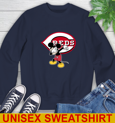 Cincinnati Reds MLB Baseball Dabbing Mickey Disney Sports Sweatshirt 3