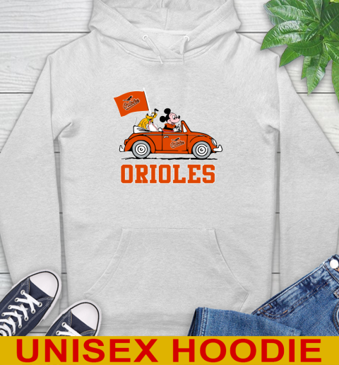 MLB Baseball Baltimore Orioles Pluto Mickey Driving Disney Shirt Hoodie