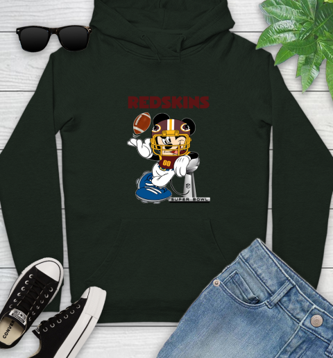 NFL Washington Redskins Mickey Mouse Disney Super Bowl Football T Shirt Youth Hoodie 13