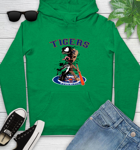 MLB Detroit Tigers Baseball Venom Groot Guardians Of The Galaxy Youth Hoodie 7