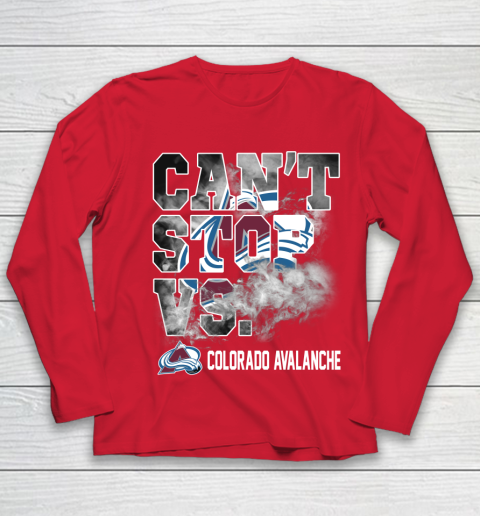 NHL Colorado Avalanche Hockey Can't Stop Vs Youth Long Sleeve 8