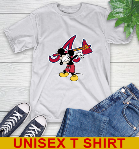 Atlanta Braves MLB Baseball Dabbing Mickey Disney Sports T-Shirt 12