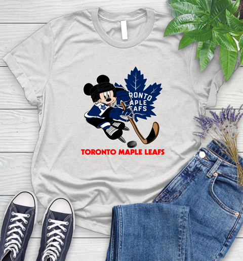 NHL Toronto Maple Leafs Mickey Mouse Disney Hockey T Shirt Women's T-Shirt