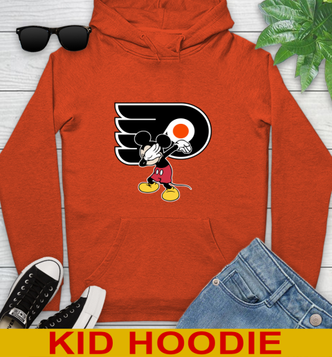 Philadelphia Flyers NHL Hockey Dabbing Mickey Disney Sports Youth Hoodie 5