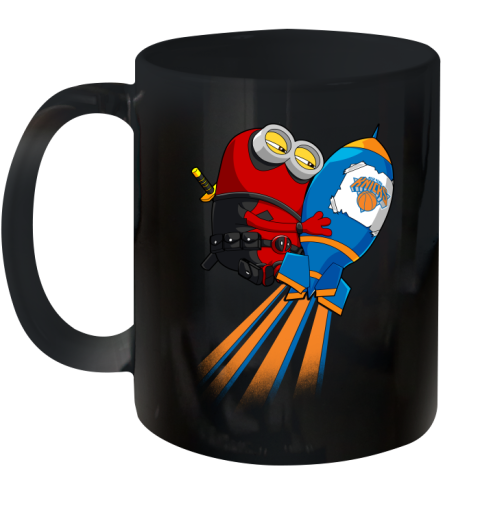 NBA Basketball New York Knicks Deadpool Minion Marvel Shirt Ceramic Mug 11oz