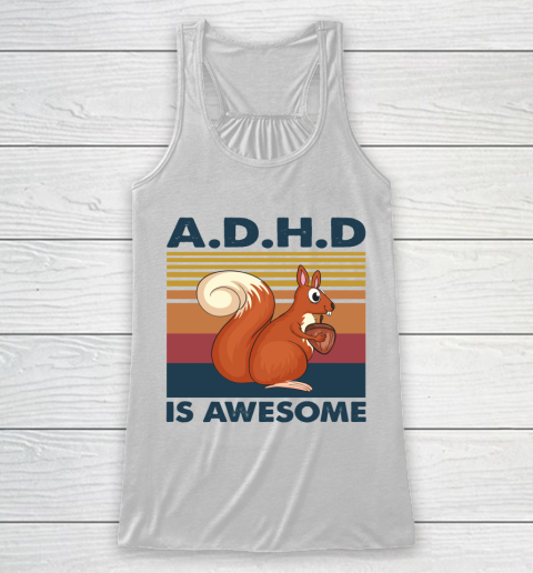 Autism Awareness T shirt ADHD Is Awesome Vintage Racerback Tank