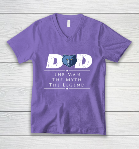 Memphis Grizzlies NBA Basketball Dad The Man The Myth The Legend V-Neck T-Shirt 8