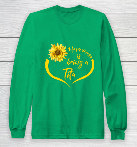 Womens Tita Gift Happiness Is Being A Tita Long Sleeve T-Shirt 4