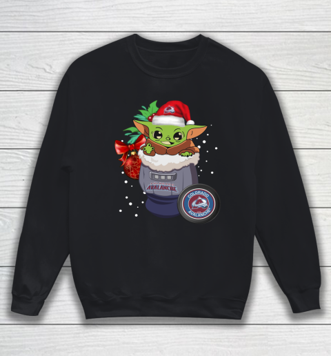 Colorado Avalanche Christmas Baby Yoda Star Wars Funny Happy NHL Sweatshirt