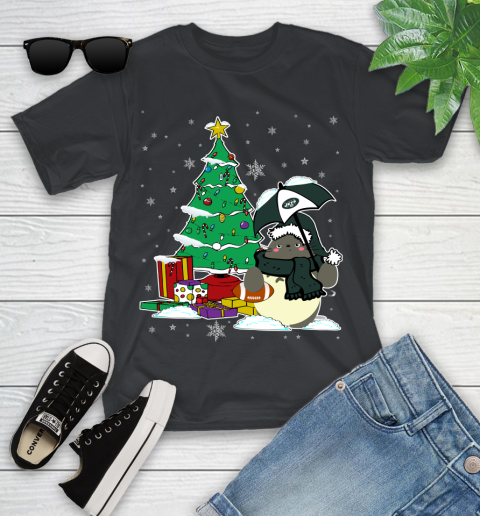 New York Jets NFL Football Cute Tonari No Totoro Christmas Sports Youth T-Shirt