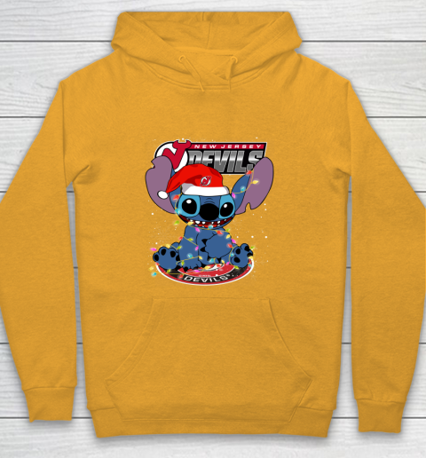 New Jersey Devils NHL Hockey noel stitch Christmas Youth Hoodie 2