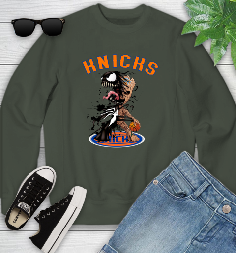 NBA New York Knicks Basketball Venom Groot Guardians Of The Galaxy Youth Sweatshirt 10