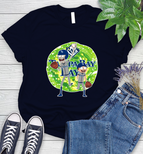 MLB Tampa Bay Rays Rick And Morty Baseball Sports Women's T-Shirt 3