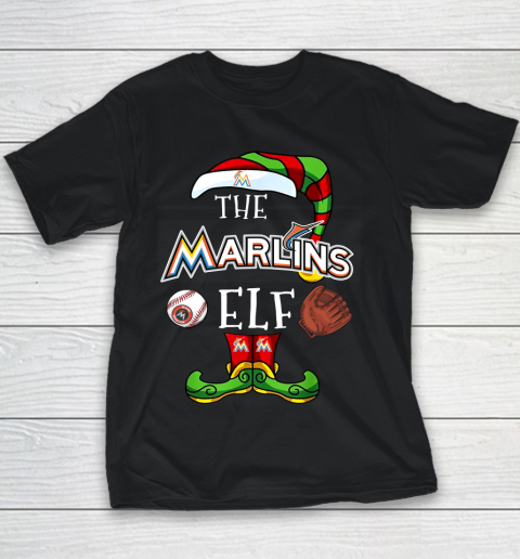 Miami Marlins Christmas ELF Funny MLB Youth T-Shirt