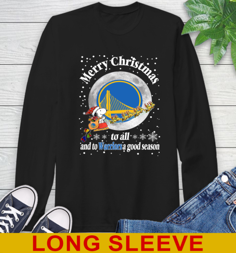 Golden State Warriors Merry Christmas To All And To Warriors A Good Season NBA Basketball Sports Long Sleeve T-Shirt
