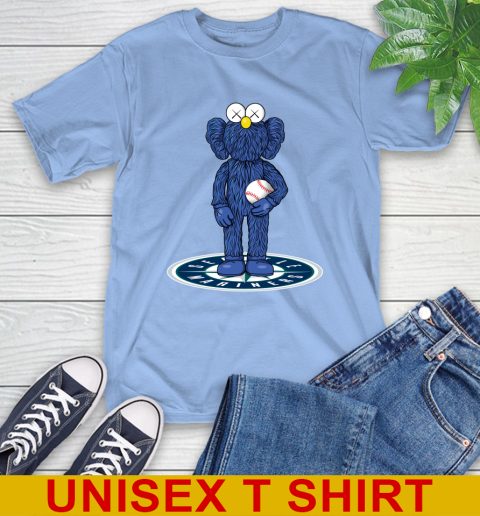 MLB Baseball Seattle Mariners Kaws Bff Blue Figure Shirt T-Shirt 12 MLB Baseball Seattle Mariners Kaws Bff Blue Figure Shirt T-Shirt - Image 12
