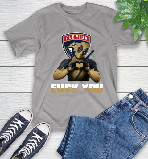 NHL Florida Panthers Deadpool Love You Fuck You Hockey Sports T-Shirt 6
