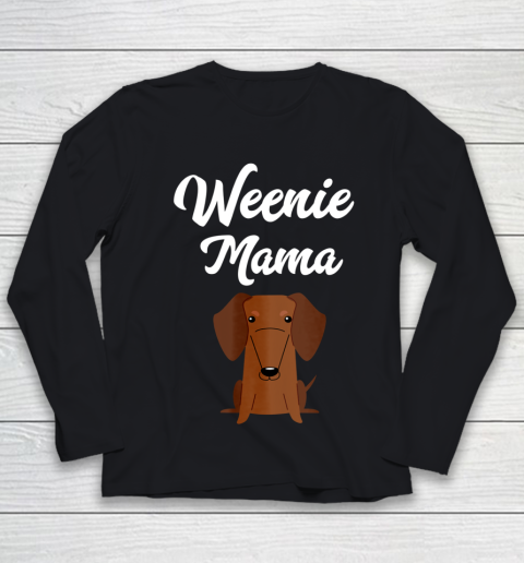 Dog Mom Shirt Dachshund Mom T Shirt Weiner dog Women Youth Long Sleeve