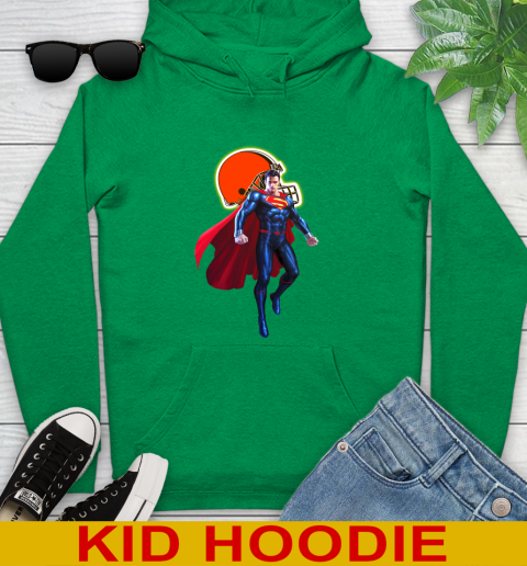 NFL Superman DC Sports Football Cleveland Browns Youth Hoodie 8