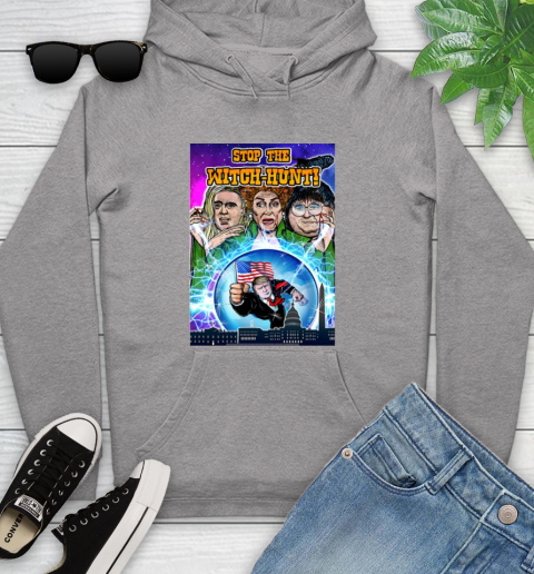Stop The Witch Hunt Trump Youth Hoodie 6