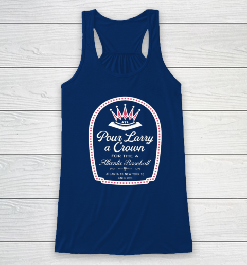 Atlanta Braves Pour Larry A Crown Racerback Tank 4