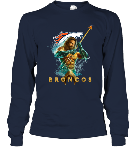 NFL Denver Broncos Aquaman DC Football Sports RLS3SyUoXss long sleeve tee 14 95 151514 front navy