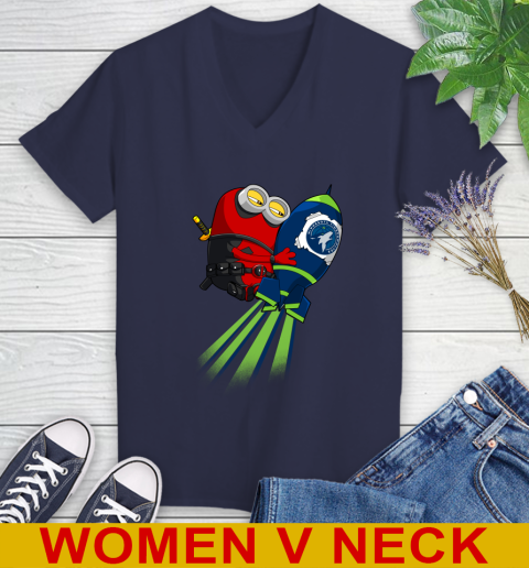 NBA Basketball Minnesota Timberwolves Deadpool Minion Marvel Shirt Women's V-Neck T-Shirt 12