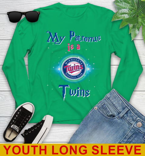 MLB Baseball Harry Potter My Patronus Is A Minnesota Twins Youth Long Sleeve 7