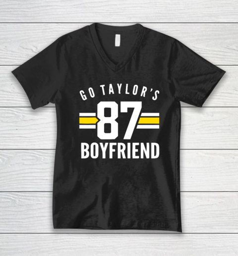 Go Taylors Boyfriend Football Funny Go Taylor's V-Neck T-Shirt