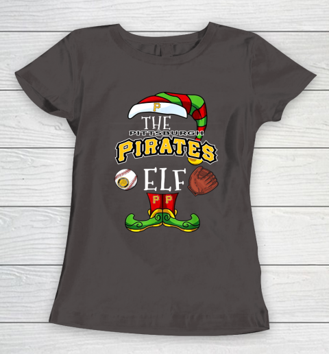 Pittsburgh Pirates Christmas ELF Funny MLB Women's T-Shirt 7