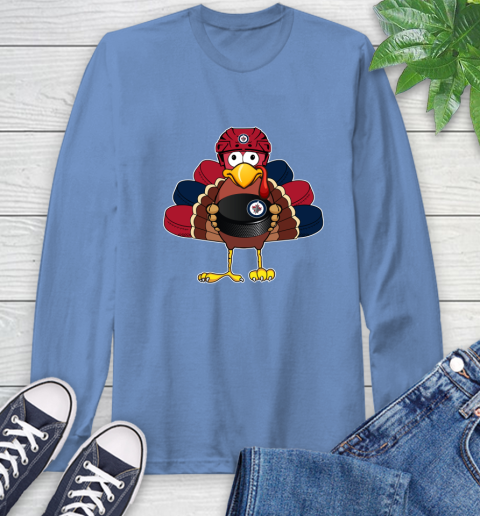 Winnipeg Jets Turkey Thanksgiving Day Long Sleeve T-Shirt 11
