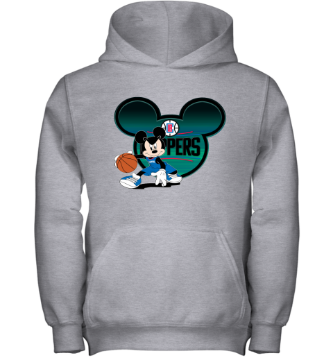 NBA LA Clippers Mickey Mouse Disney Basketball 8kY55pKjHmn youth hoodie 43 12 eeedec front sport grey