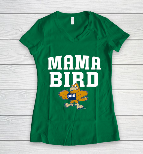 Oral Roberts Golden Eagles Mama Mascot Women's V-Neck T-Shirt 3
