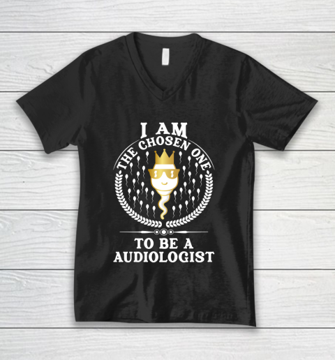 I Am The Chosen One To Be An Audiologist Autism Awareness V-Neck T-Shirt