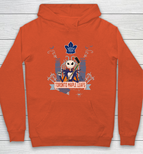 NHL Toronto Maple Leafs Hockey Jack Skellington Halloween Hoodie 3