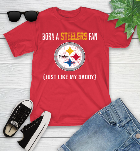 NFL Pittsburgh Steelers Football Loyal Fan Just Like My Daddy Shirt Youth T-Shirt 11