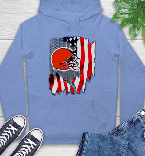 Cleveland Browns NFL Football American Flag Hoodie 11