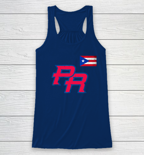 Puerto Rico 2023 Baseball Flag Pride red Boricua Puerto Rico Racerback Tank 4